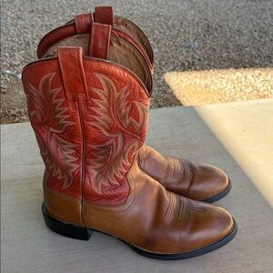 Ariat Red and Brown Men's Boots